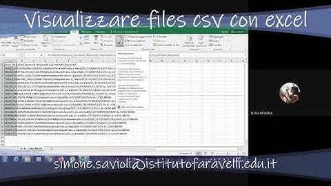 Come aprire/visualizzare files csv con excel
