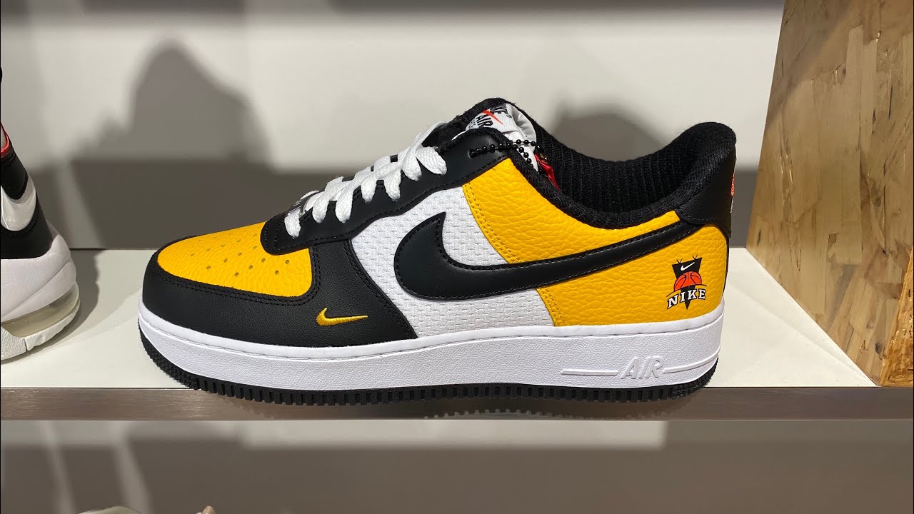 Nike Air Force 1 Low Hoops Black University Gold