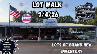 Central Kentucky Classic Cars Lot Walk 7/4/26 (Happy 4th Of July)