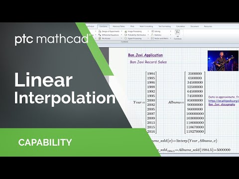 Linear Interpolation in PTC Mathcad Prime