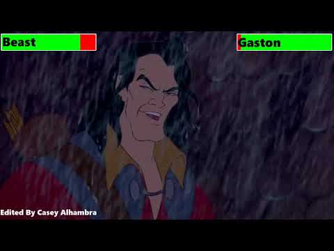 The Beauty and the Beast (1991) Final Battle with healthbars