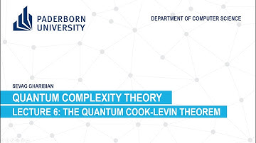 Quantum Complexity Theory: Lecture 6 - The quantum Cook-Levin theorem (UPB 2020)