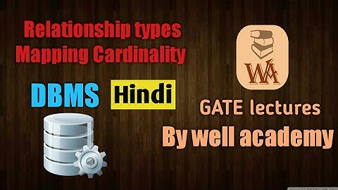 Relationship types in dbms with example | Mapping Cardinalities | DBMS gate lectures in hindi | #6