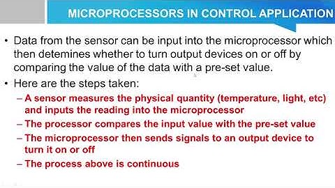 ICT APPLICATIONS   MEASUREMENT APPLICATION AND MICROPROCESSOR IN CONTROL APPLICATION