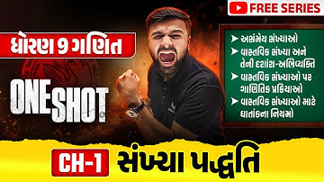 Complete Std 9 Maths Ch 1 in ONE SHOT | Ganit Full Chapter Revision | Gujarat Board 2025
