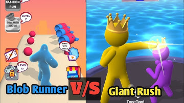 🏃Blob Runner 3D 🆚 😈 Giant Rush Gameplay #blobrunner3d #giantrush @Arga231 @GoingGamingc