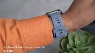 Cool Blue Soft Silicone Strap With Aluminum Closure Pin For Apple Watch 49mm Series Ultra screenshot 1