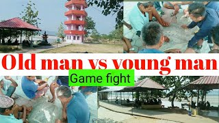 Old man vs young man fight😁😁