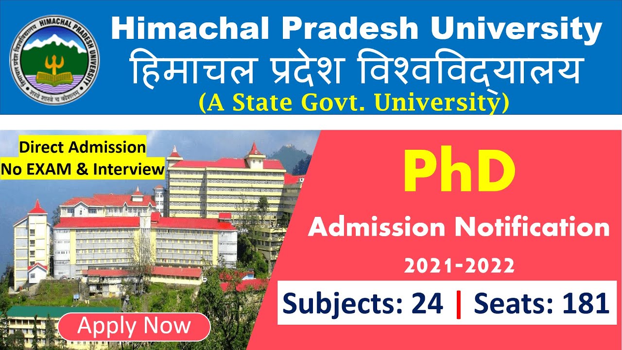 phd in education in himachal pradesh