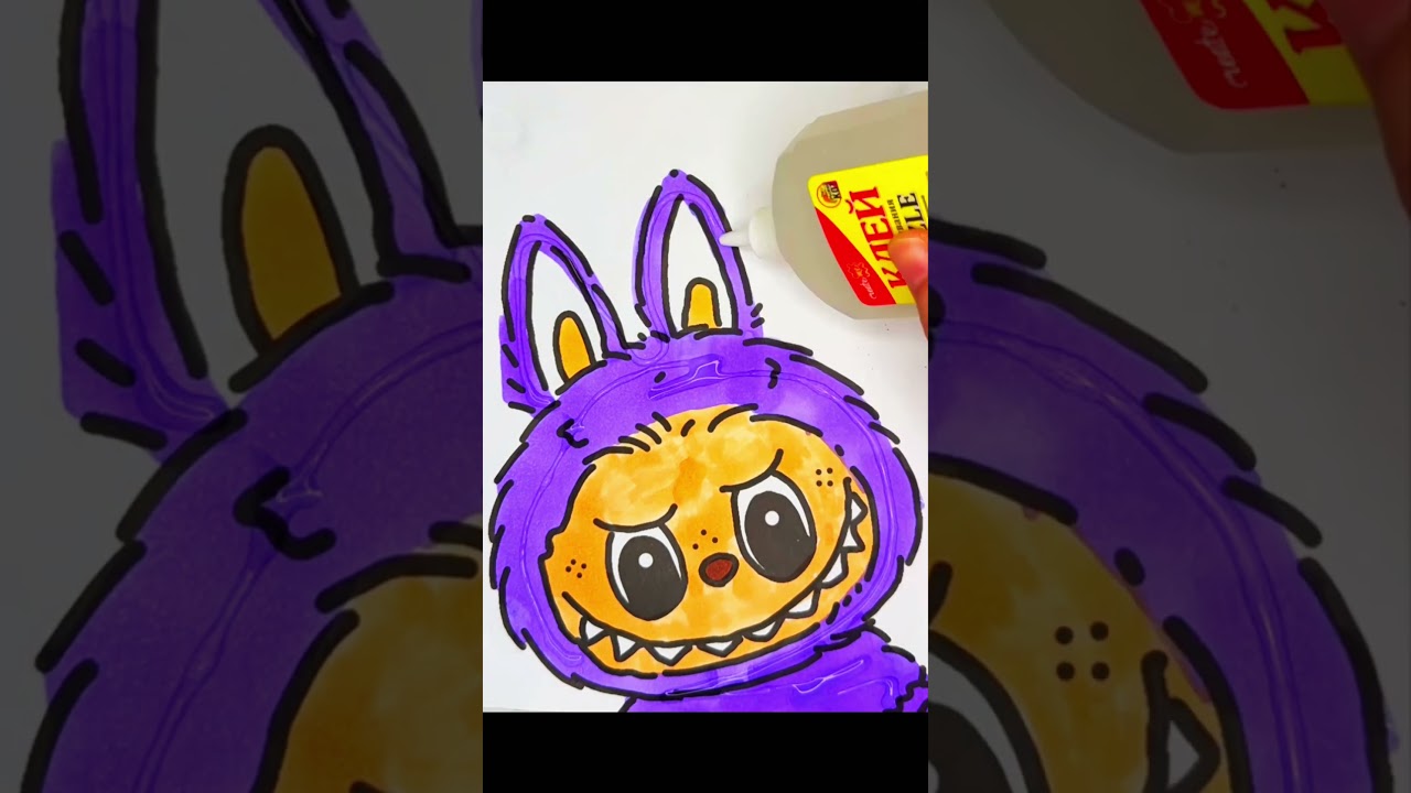 ✨Cute Brown Toy Coloring PageSimple Craft with Glitter✨💙