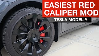 Tesla Model Y  Red Caliper Covers