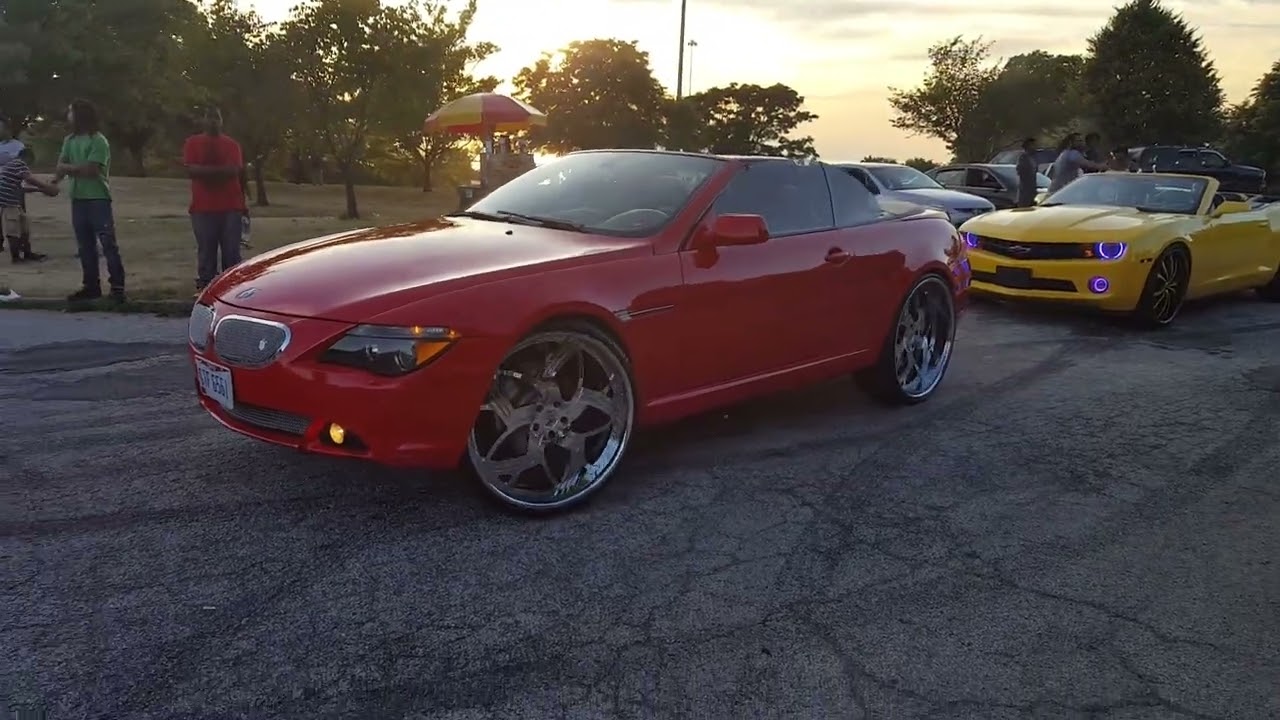 BMW 645 CONVERTIBLE on 26" Amani Wheels