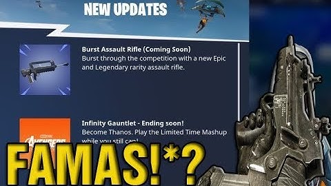 New Fortnite FAMAS WEAPON Update V4.2 Epic & Legendary Burst AR FAMAS Coming to Fortnite!!!**