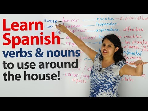 Learn Spanish: Verbs & nouns around the house