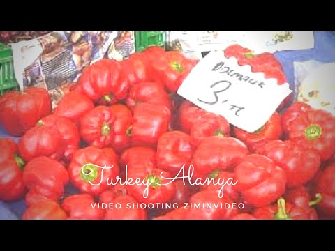 Цены на рынке в Турции -2 Аланья The market prices in Turkey Alanya Türkiye'de pazar ziminvideo