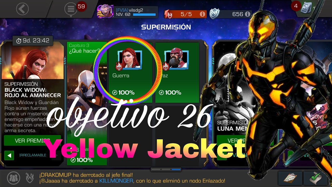 Yellow Jacket Objetivo 26 /MCOC MARVEL BATALLA DE SUPERHEROES YouTube