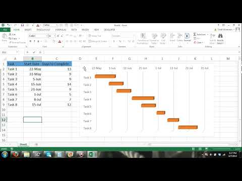 Gantt Chart Excel Tutorial - How to make a Basic Gantt Chart in Microsoft Excel