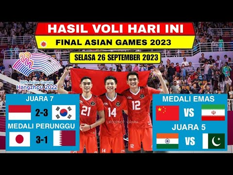 Hasil Voli Asian Games Hari Ini | Indonesia vs Korea Selatan | Asian Games 2023