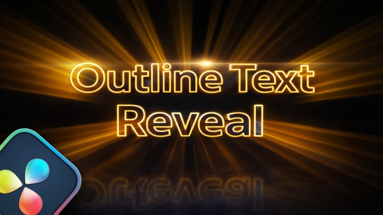 Outline Text Reveal Effect | DaVinci Resolve 20 - YouTube