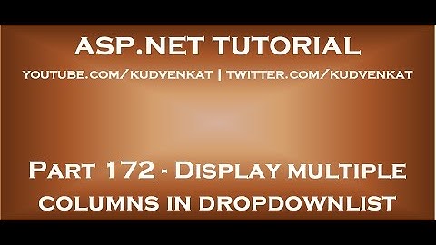 Display data from two or more database table columns in asp net dropdownlist