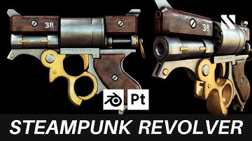 Steampunk Revolver | Blender/Substance Painter Tutorial