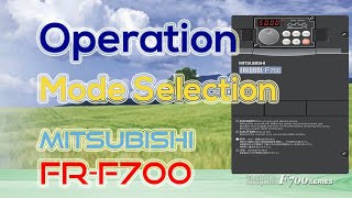 Operation mode selection at FR F700 in Mitsubishi Drive @FlowChart