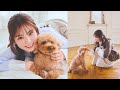 櫻坂46・遠藤理子さんと愛犬コロンくんが遊びにきてくれました!(トイプードル|月刊わんこ撮影オフショット)