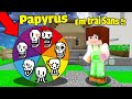 SẦU RIÊNG THỬ THÁCH THAM GIA TRÒ CHƠI VÒNG QUAY MAY MẮN PAPYRUS EM TRAI SANS TRONG MINECRAFT 😍🤣💀