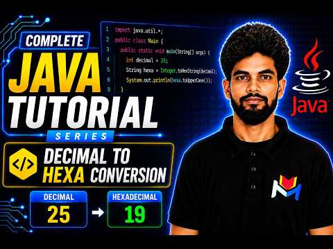 Decimal To Hexa Conversion In Java Explained Step-by-Step | Master In Looping in Java