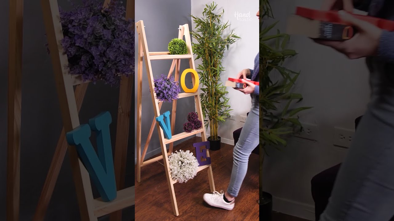 How to turn a Ladder into a shelf