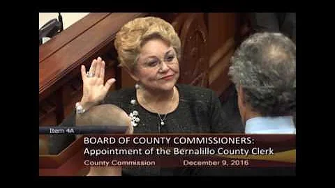 Linda Stover is sworn in as the new Bernalillo Cou...