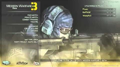 Mw3 3 Beta Lobby Screen Leaked Information.flv