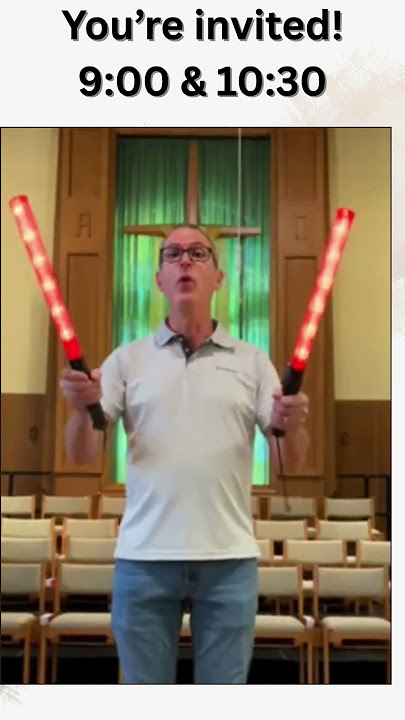 When Sunday's sermon calls for air traffic control wands you gotta have a little fun with it 🤣