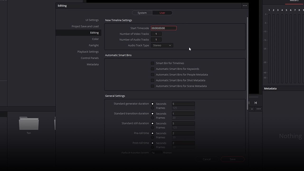 Programmeinstellungen - DaVinci Resolve Schnittkurs 2.6