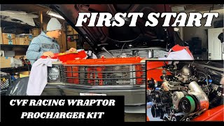 FIRST START!!! | CVF RACING WRAPTOR PROCHARGER KIT | 1971 CHEVELLE LSX RESTOMOD by MrGriffin23 808 views 1 month ago 6 minutes, 58 seconds