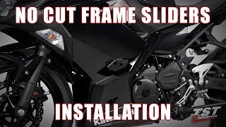 2018-2019 ,Black Anti Crash Protector Engine Side Guard Replacement for Kawasaki NINJA400 Z400 KKmoon Motorcycle Frame Slider Crash Protector