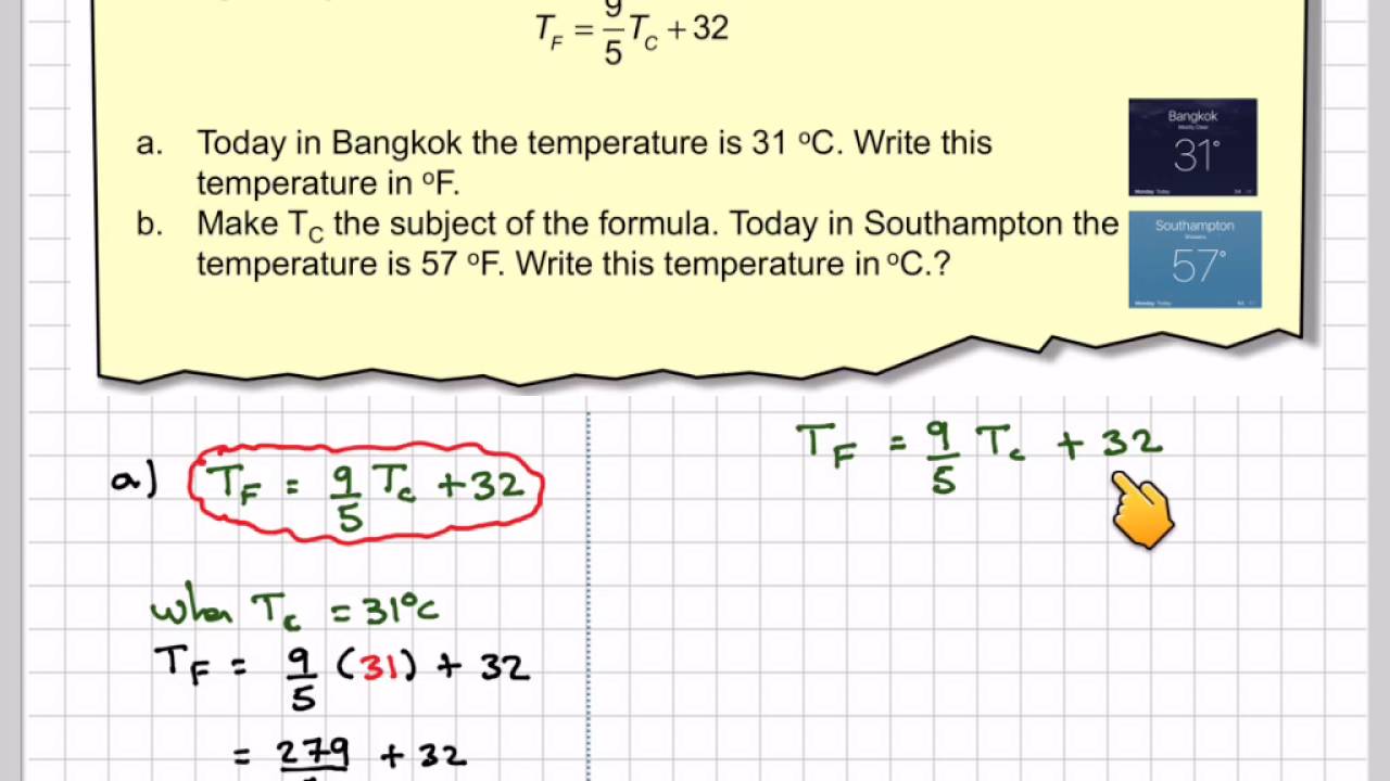 Temperature degrees Fahrenheit and degrees Celsius - YouTube