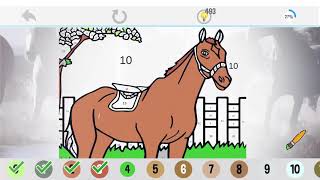 DIY Horses Color By Number Drawing Book - How To Draw Unicorn, Animals Glitter Coloring Pages screenshot 2