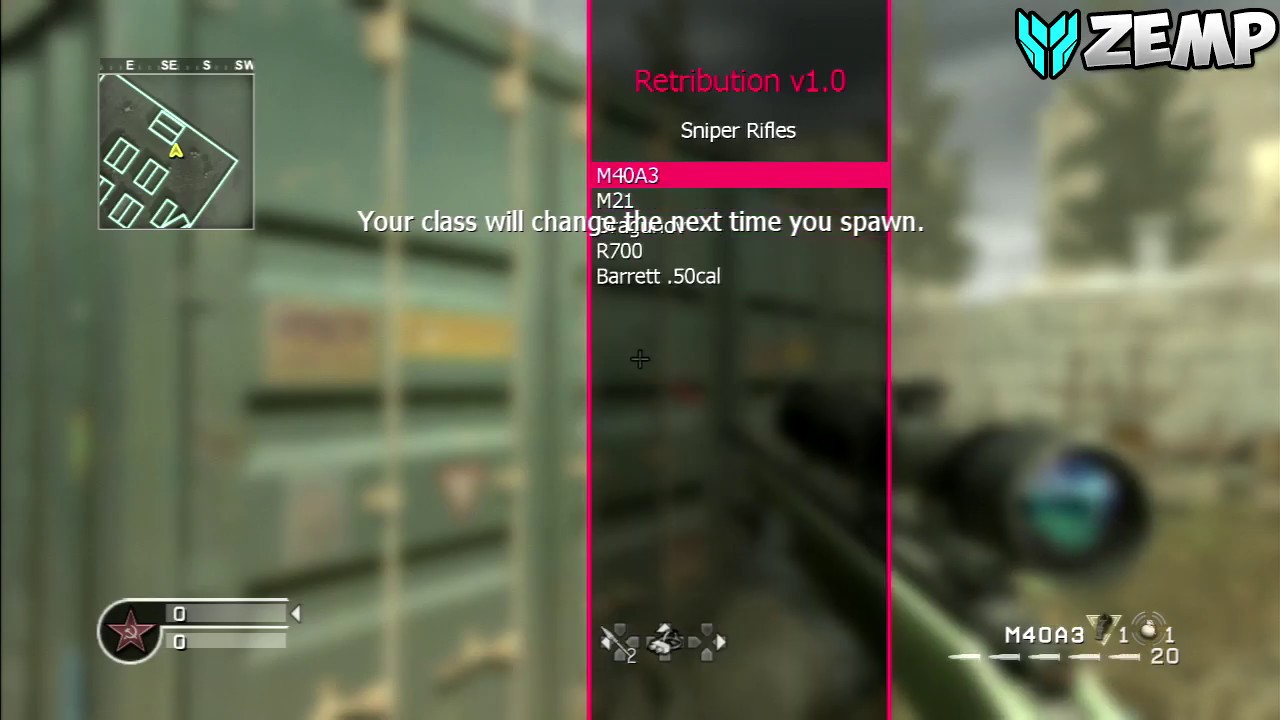 [COD4/1.40] Retribution v1 SPRX Menu +Download