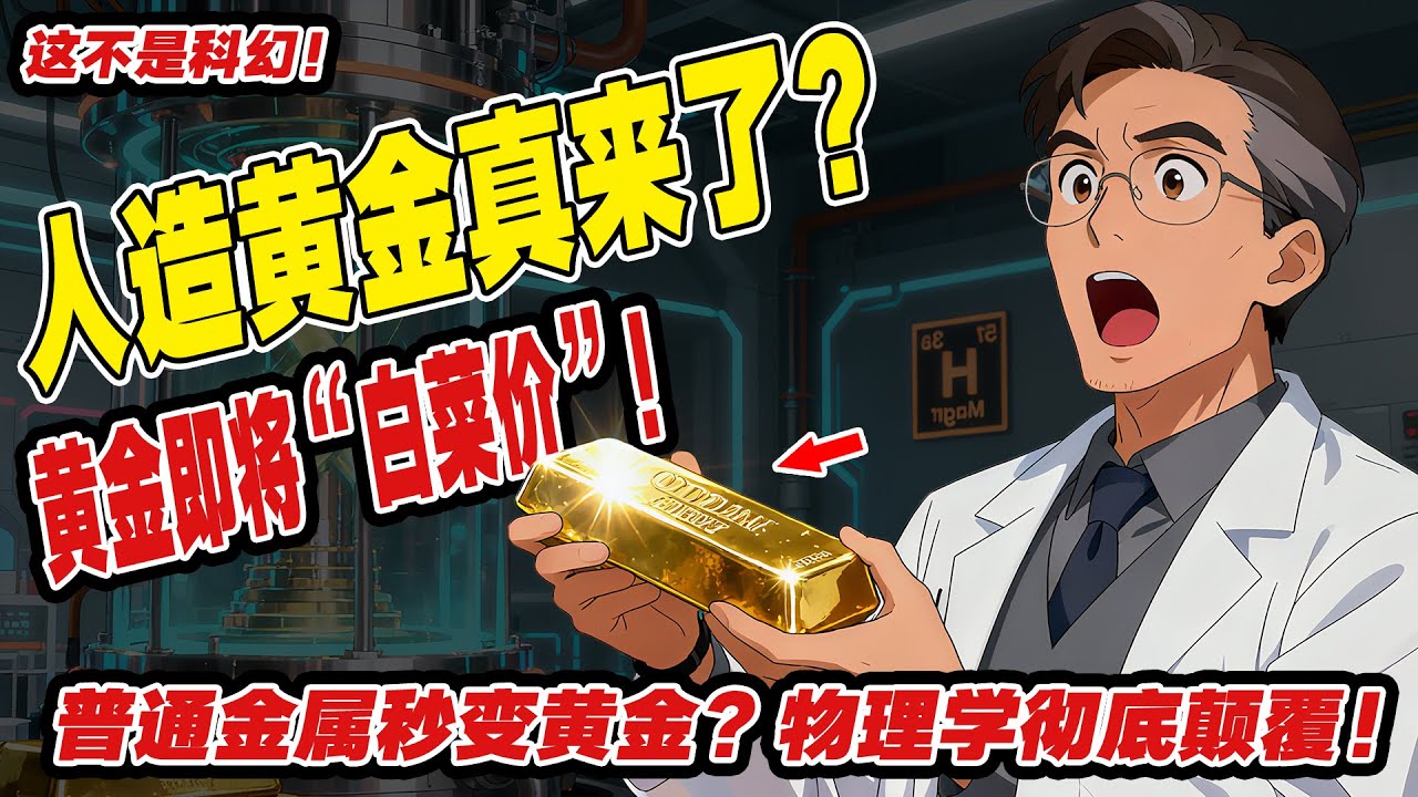 人造黄金真来了？普通金属秒变黄金？物理学彻底颠覆！这不是科幻！一份真实商业计划书，目标：核反应堆打印黄金！核聚变如何“点石成金”？揭秘人造黄金的科学原理