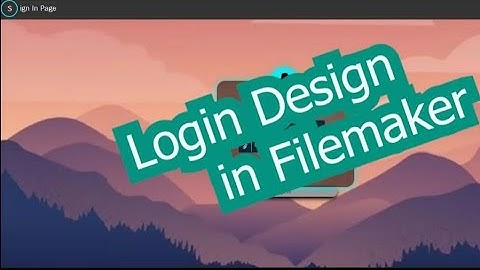 Login Design Filemaker
