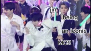 BTS JIN BEING AN ICONIC MC !!!!!