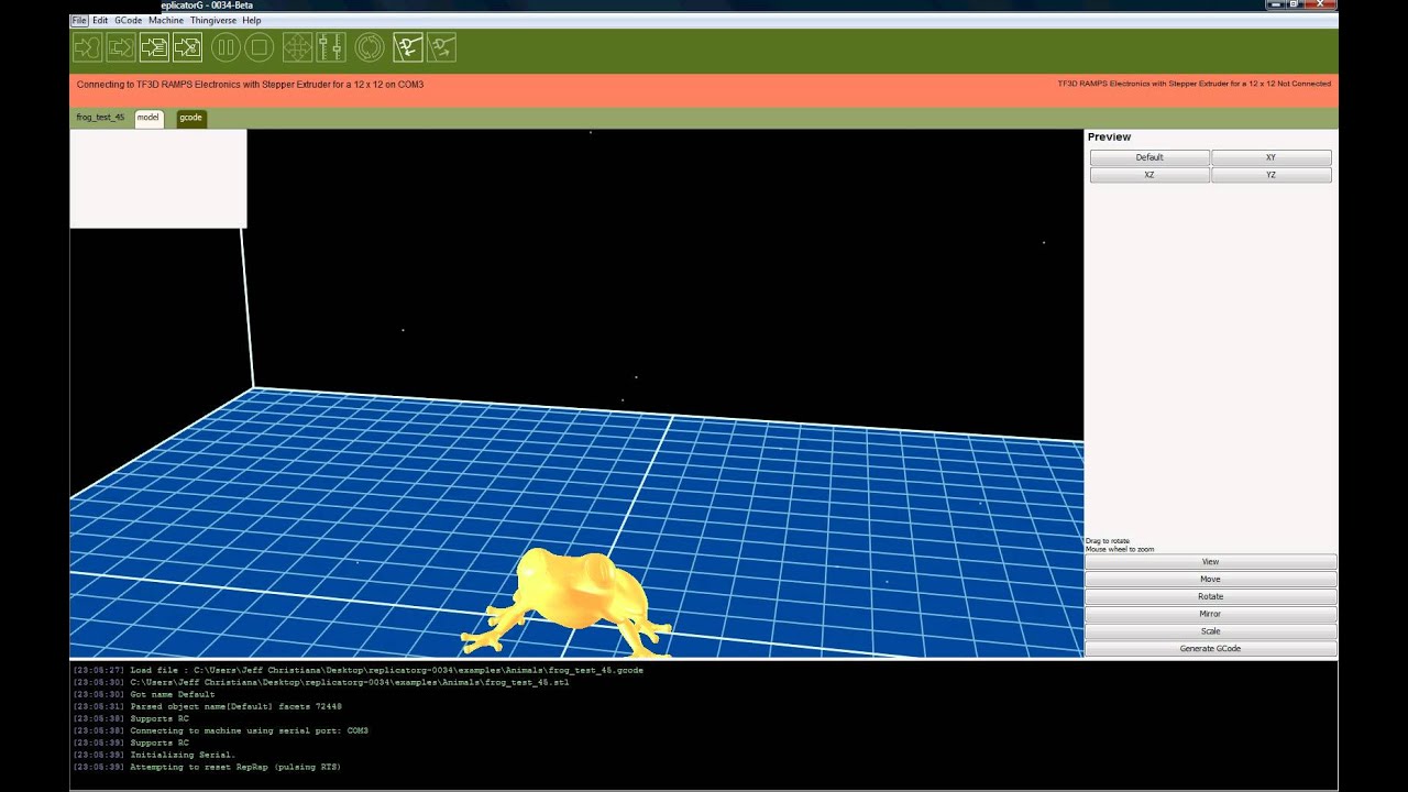 Video 2: ReplicatorG 34 by thefutureis3d.com - YouTube