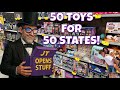 50 TOYS FOR 50 STATES! One Toy For Every State Ryan Trahan Visits!
