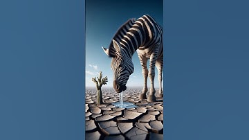 Zebra saved the brinjal tree from drying up by watering it 😭 #ai #save #tree #zebra