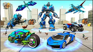 ポリス タイガー ロボット カー ゲーム 3D 2022 - Android iOS ゲームプレイ screenshot 2