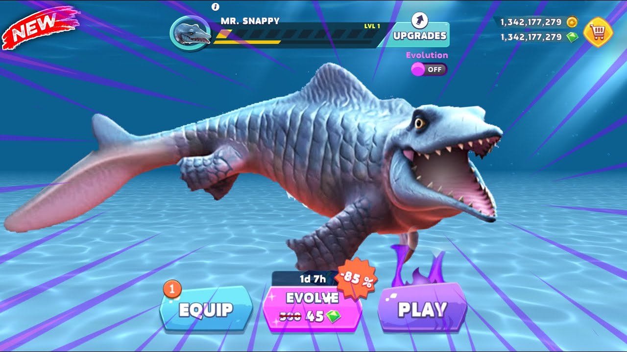 Titan Mr Snappy Unlocked Mediafıre - New Shark Gameplay - Hungry Shark Evolution All Sharks Unlocked