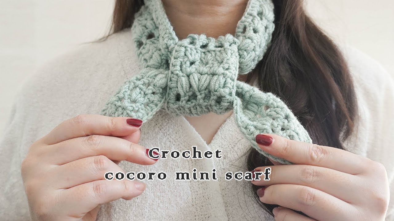 [코바늘]  코코로 미니 스카프 (+패키지) / crochet cocoro mini scarf