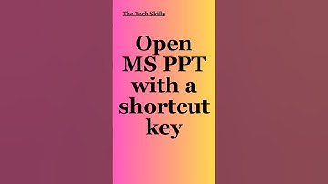 How to Open MS PPT with a shortcut key #shortfeed #windows10 #shortcut #all #key #ppt #msoffice #a