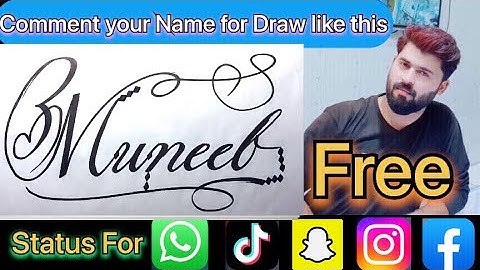 Muneeb Name Signature Calligraphy Status | How to Cursive write with cut Marker #muneeb @Muneeb